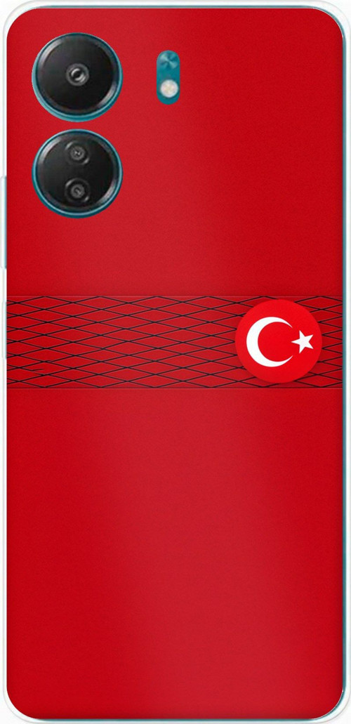 Redmi 13C Uyumlu Türk Milli Takım Izgara Desenli Forma Baskılı Silikon Kılıf