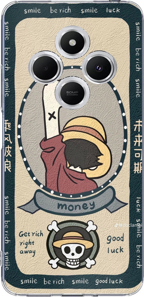 Redmi 14C Uyumlu One Piece Dolar Baskılı Silikon Kılıf