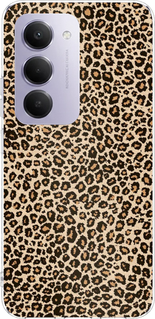 Redmi 15 4G Uyumlu Leopar Tasarımlı Baskılı Silikon Kılıf