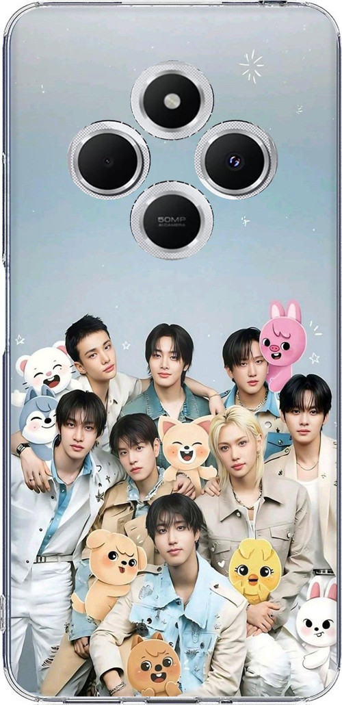 Redmi 14C Uyumlu Tray Kids K-Pop Grubu ve SKZOO Temalı Baskılı Silikon Kılıf