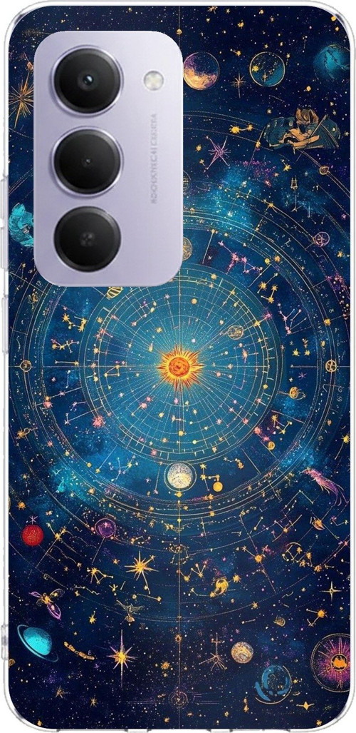 Redmi 15 4G Uyumlu Yıldız Atlası Kozmik Rehber Baskılı Silikon Kılıf