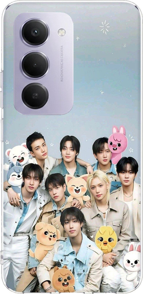 Redmi 15 4G Uyumlu Tray Kids K-Pop Grubu ve SKZOO Temalı Baskılı Silikon Kılıf