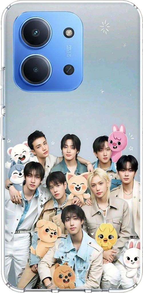 Redmi 15C Uyumlu Tray Kids K-Pop Grubu ve SKZOO Temalı Baskılı Silikon Kılıf