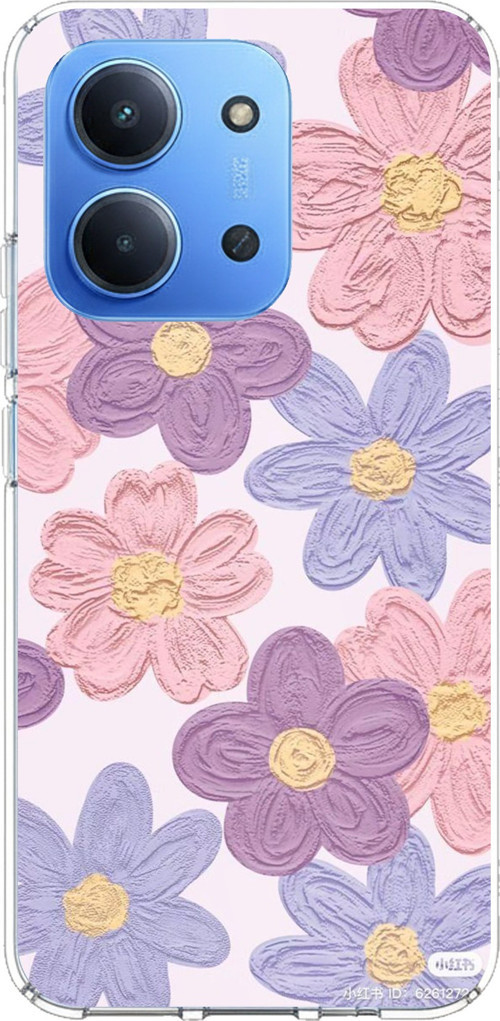 Redmi 15C Uyumlu Renkli Papatyalar Sulu Boya Baskılı Silikon Kılıf