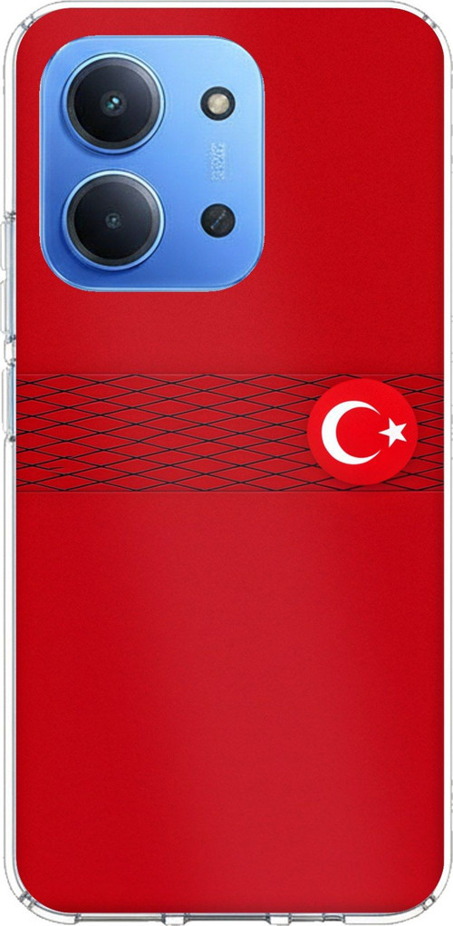 Redmi 15C Uyumlu Türk Milli Takım Izgara Desenli Forma Baskılı Silikon Kılıf