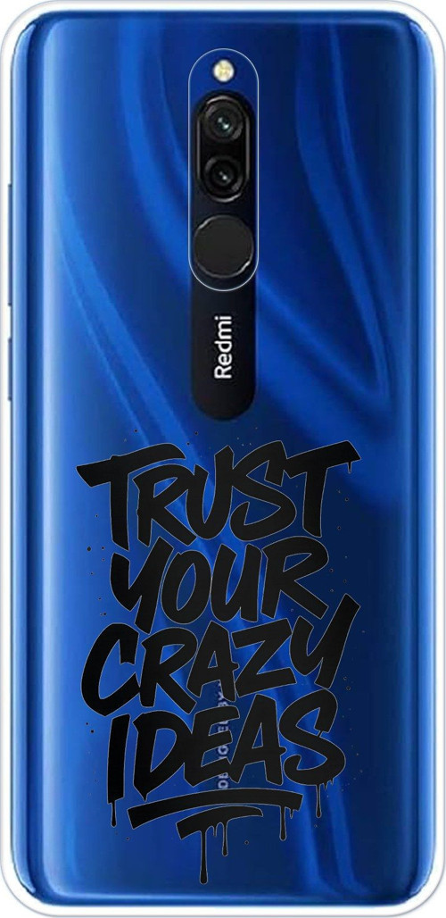 Redmi 8 Uyumlu Crazy Trust Baskılı Silikon Kılıf