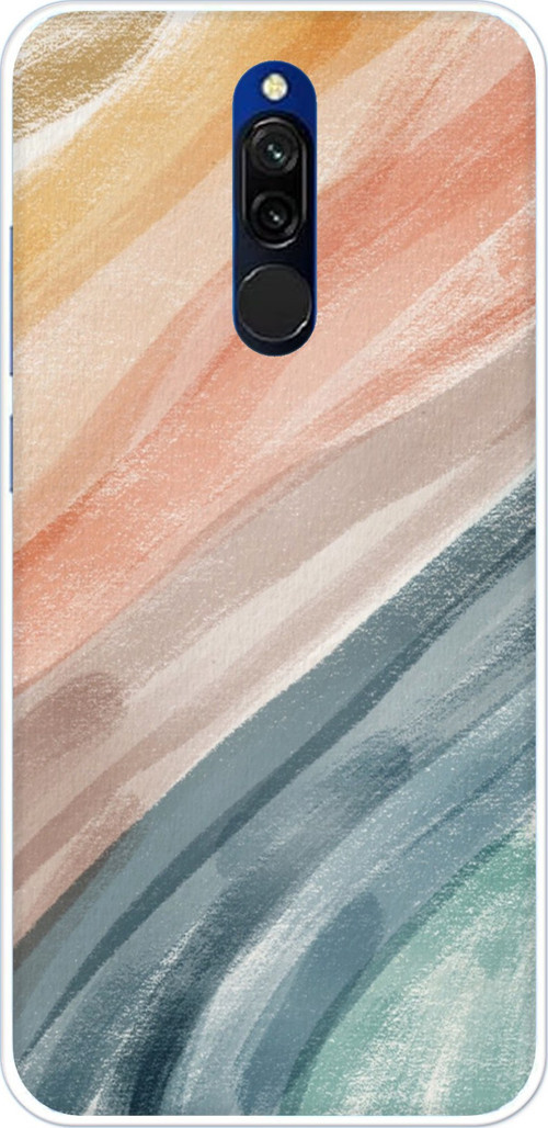 Redmi 8 Uyumlu Modern Renk Paleti Baskılı Silikon Kılıf
