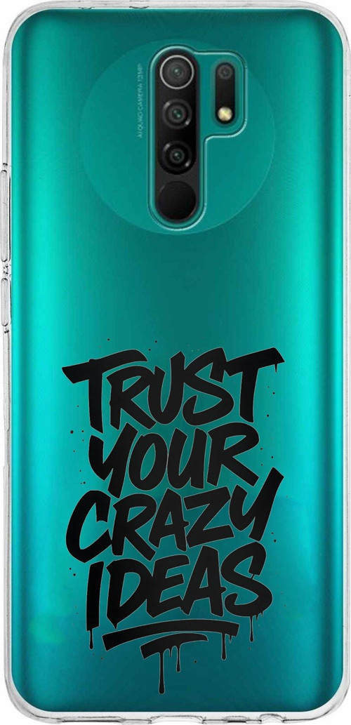 Redmi 9 Uyumlu Crazy Trust Baskılı Silikon Kılıf