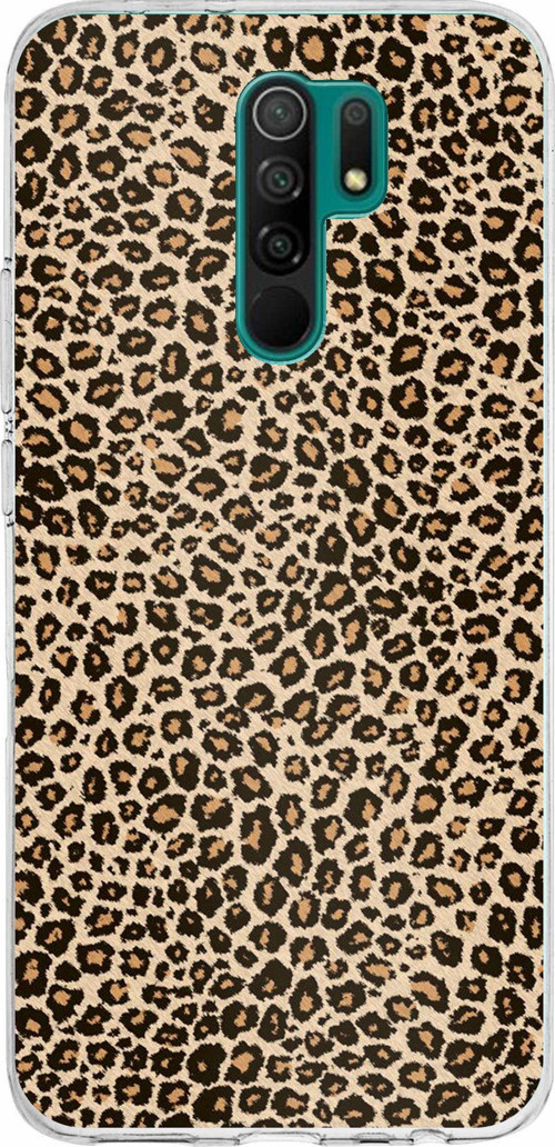 Redmi 9 Uyumlu Leopar Tasarımlı Baskılı Silikon Kılıf