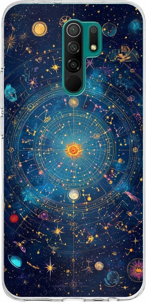Redmi 9 Uyumlu Yıldız Atlası Kozmik Rehber Baskılı Silikon Kılıf