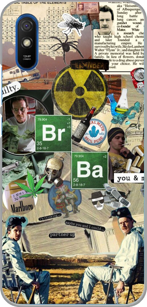 Redmi 9A Uyumlu Breaking Bad Kolaj Baskılı Silikon Kılıf