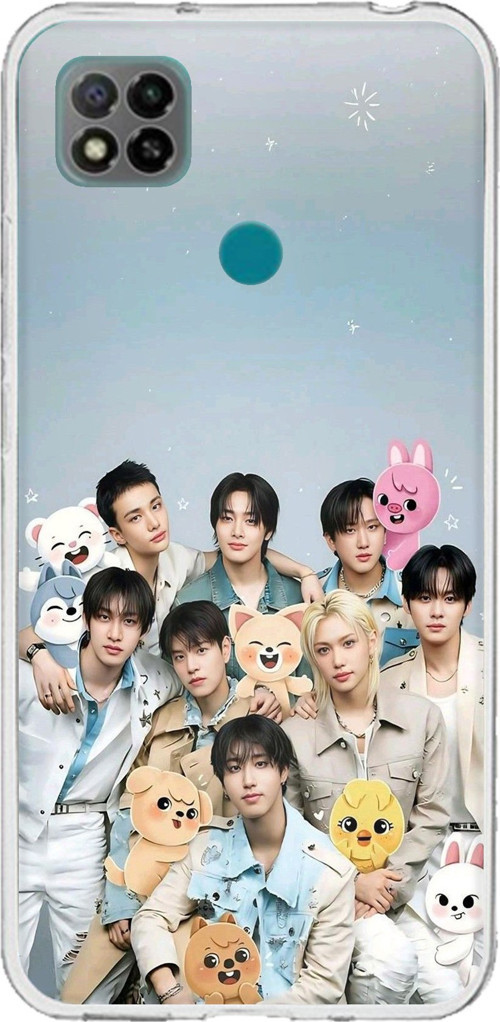 Redmi 9C / 10A Uyumlu Tray Kids K-Pop Grubu ve SKZOO Temalı Baskılı Silikon Kılıf