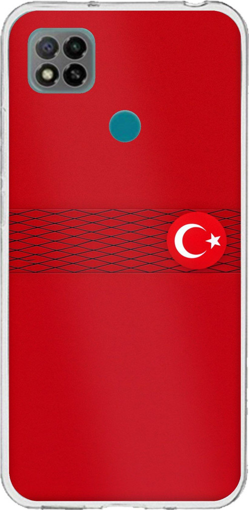 Redmi 9C / 10A Uyumlu Türk Milli Takım Izgara Desenli Forma Baskılı Silikon Kılıf