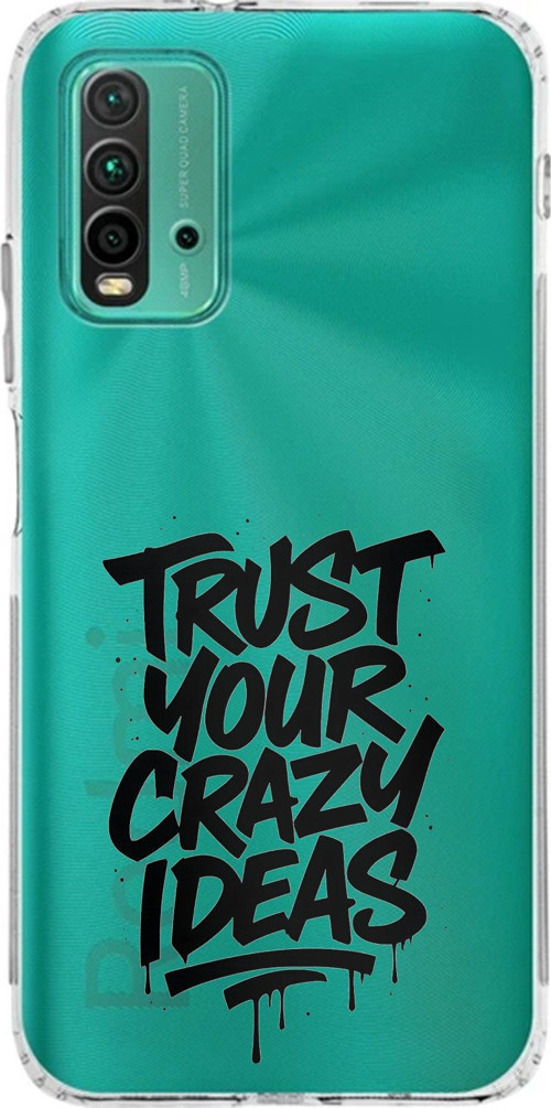 Redmi 9T-POCO M3 Uyumlu Crazy Trust Baskılı Silikon Kılıf