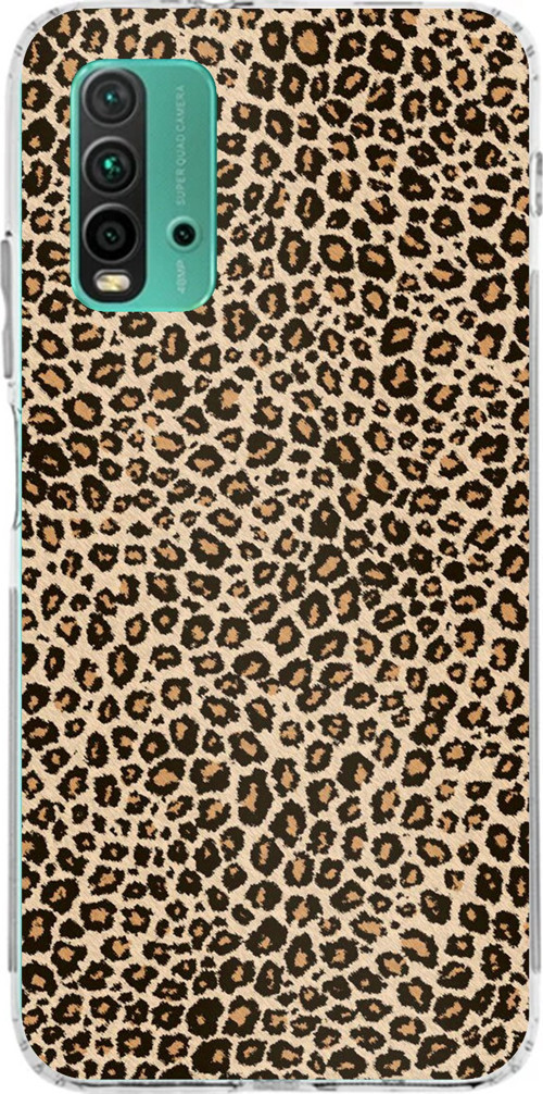 Redmi 9T-POCO M3 Uyumlu Leopar Tasarımlı Baskılı Silikon Kılıf