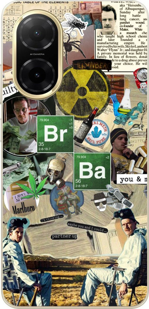 Redmi A5 Uyumlu Breaking Bad Kolaj Baskılı Silikon Kılıf