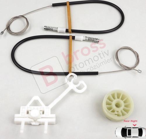 Fiat Abarth Punto Grande Evo MK3 199 2005-2024 51723327 İçin Elektrikli Arka Sağ Kapı Cam Kriko Seti