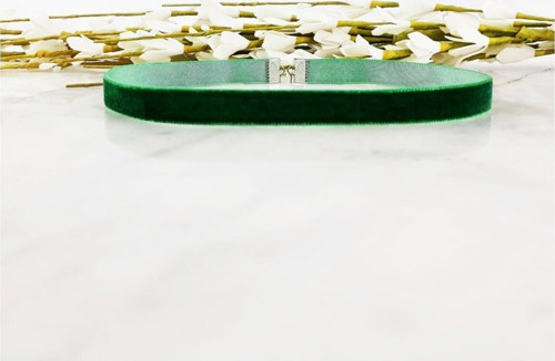 Yeşil Renk Kadife Choker Kadın Kolye