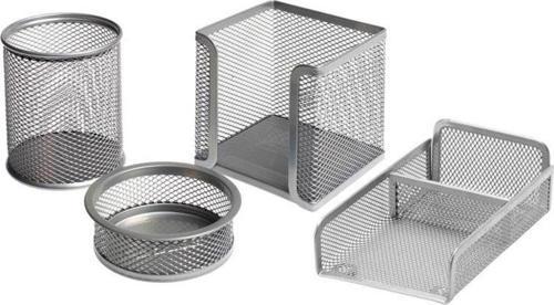 Metal Perfore 4'lü Set Silver
