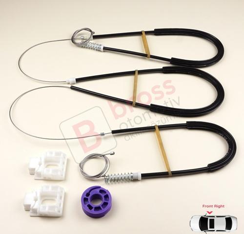 Audi A3 MK1 8L 8L1 1996-2003 4/5 Kapı 8L4837462 İçin Elektrikli Ön Sağ Kapı Cam Kriko Tamir Seti