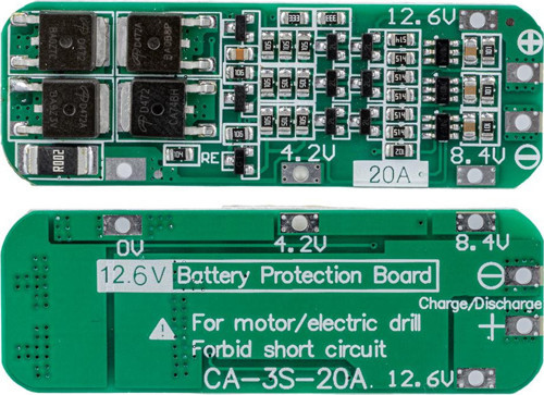 12 Volt 20 Amper 18650 Lityum Pil Şarj Koruma Kartı