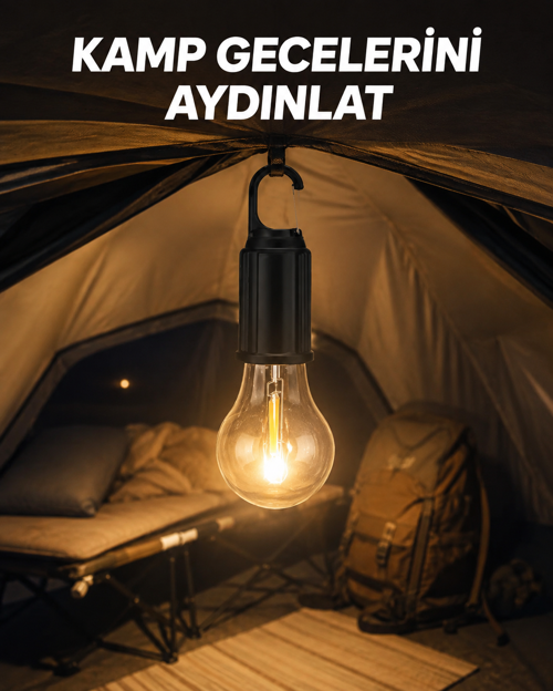 Şarjlı Led Kamp Lambası – Uzun Ömürlü Pil Yüksek Parlaklık