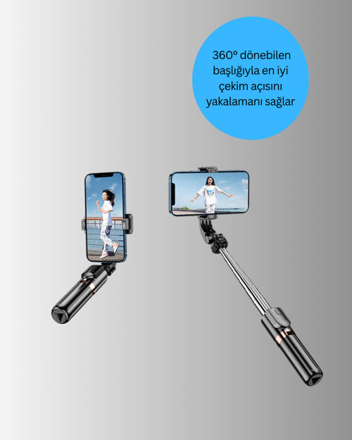 Uzaktan Kumandalı Selfie Çubuğu– 130 Cm Ayarlanabilir