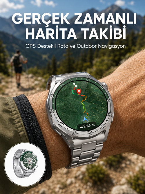 Akıllı Saat Gps Harita Desteği Arama Takipli Yeni Nesil