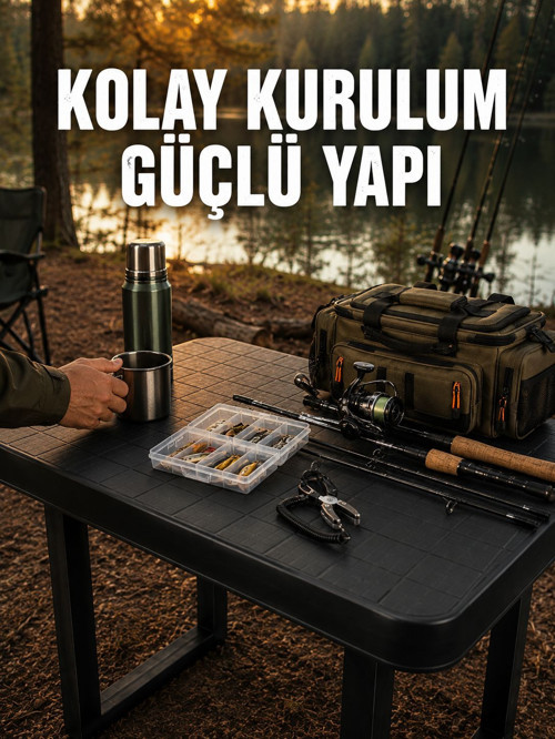 Pratik Katlanabilir Masa Kamp Piknik Bahçe Karavan Kullanımına Uygun