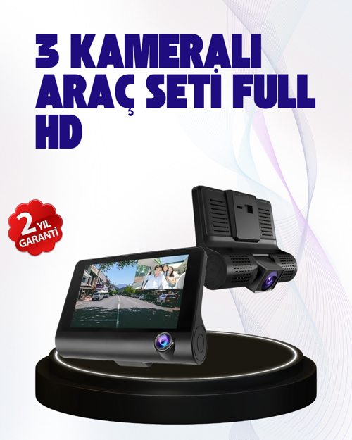 170° Geniş Açılı Araç Kamerası – 4.0” Ips Ekranlı Full Dvr