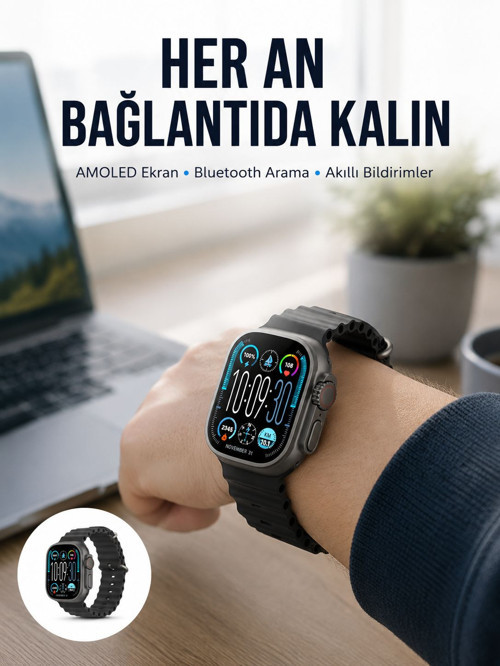 Akıllı Saat 49Mm Arama Spor Yeni Nesil