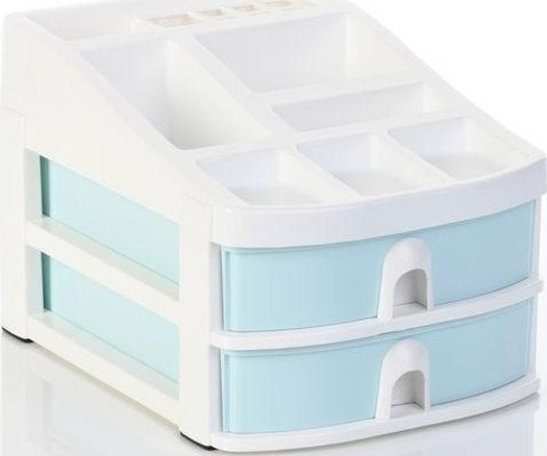 CO 7200 2 Çekmeceli Masaüstü Organizer Pastel Mavi