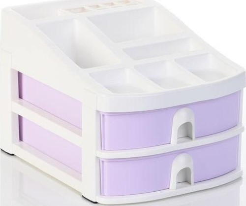 CO 7200 2 Çekmeceli Masaüstü Organizer Pastel Mor