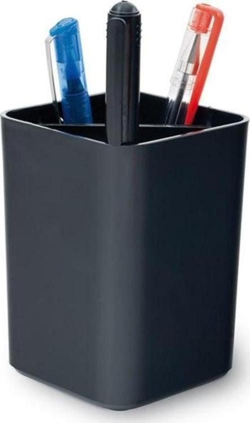 Kübik Kalemlik 2 Bölmeli Siyah