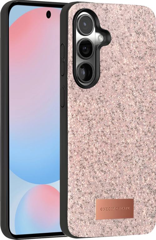 Onegif Samsung Galaxy S24 Plus Bright Simli Kapak - Pembe