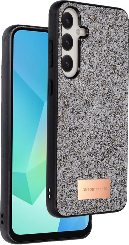Onegif Samsung Galaxy A36 Bright Simli Kapak - Gümüş