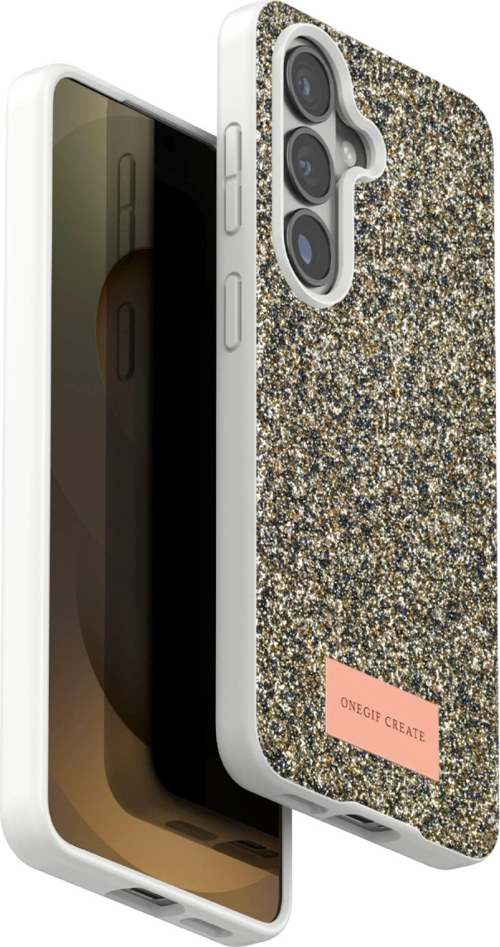Onegif Samsung Galaxy S26 Plus Bright Simli Kapak - Gold