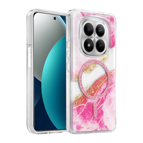Onegif Xiaomi Redmi Note 15 4g Lotus Simli Magsafe Kapak - Pembe