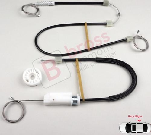 Mercedes CLS Class C219 W219 2004-2011 A2197300846 İçin Arka Sağ Cam Kriko Tamir Seti