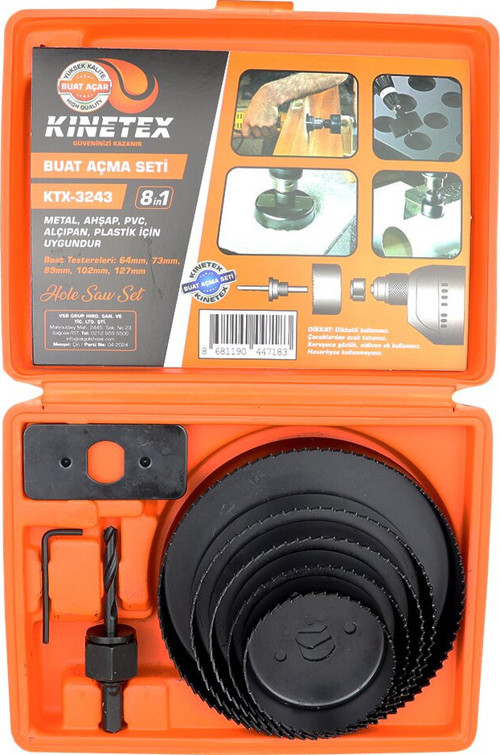 8İN1 BUAT AÇMA PANÇ SETİ METAL - AHŞAP - PVC - ALÇIPAN - PLS. 64-73-89-102-127MM KTX-3243