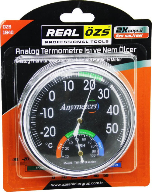 ANALOG TERMOMETRE ISI NEM ÖLÇER ANYMETERS
