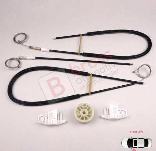 Renault Megane MK2 2002-2009 3-Kapı HB Coupe 8200325138 İçin Elektrikli Sol Cam Kriko Tamir Seti