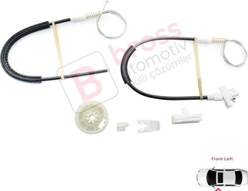 Renault Megane MK1 X64 1996-2003 4/5 Kapı 7700834347 İçin Ön Sol Kapı Cam Kriko Tamir Seti