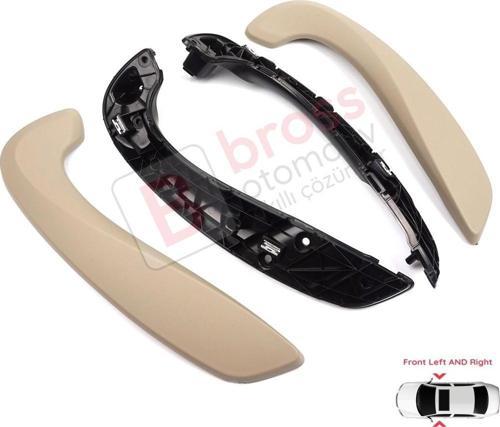 Renault Megane MK3 Fluence 809600015R İçin Ön İç Kapı Çekme Kolçak Tutamak Takımı Bej