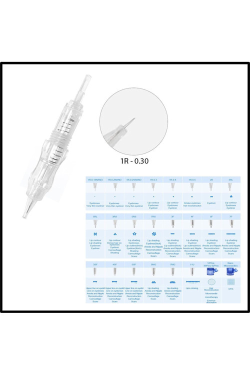 Meday Vidalı Kalıcı Makyaj İğnesi 1R 0,30Mm 10Adet