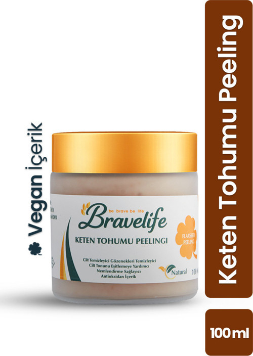 Arındırıcı Gözenek Temizleyici Bitkisel Yağlar Pürüzsüz Cilt Pantheol Vegan Keten Tohumu Peeling 100 Ml