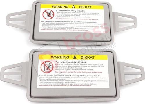 Mercedes W210 W211 İçin 2 Adet Gri Renk Güneşlik Makyaj Ayna Kapağı Aynalı 2108102510 2118100410