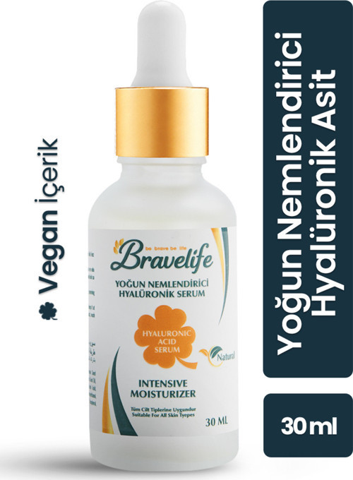 Yoğun Nemlendirici Aloe Vera Panthenol B5 Vitamin Vegan Hyaluronic Asit Serum 30 Ml
