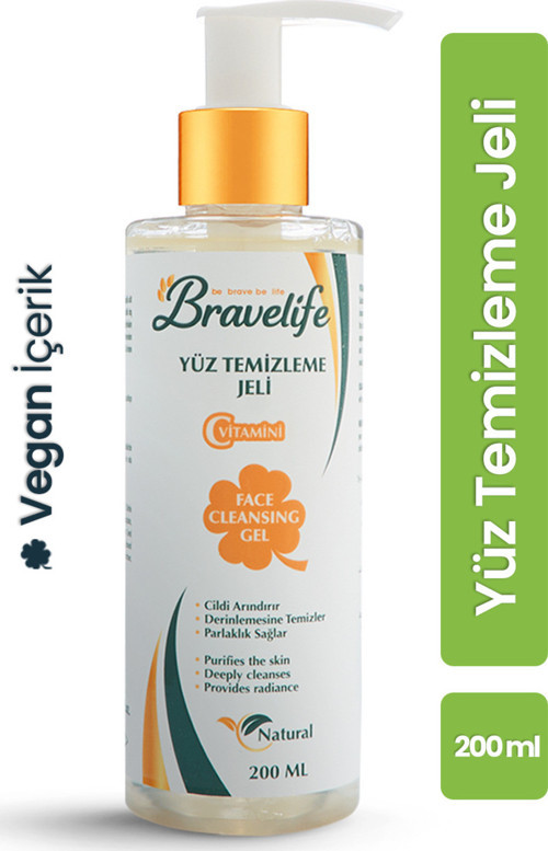 C Vitamini Aydınlatıcı Parlatıcı Canlandırıcı Doğal İçerikli Tüm Ciltler İçin Panthenol Vegan Yüz Temizleme Jeli 200 Ml