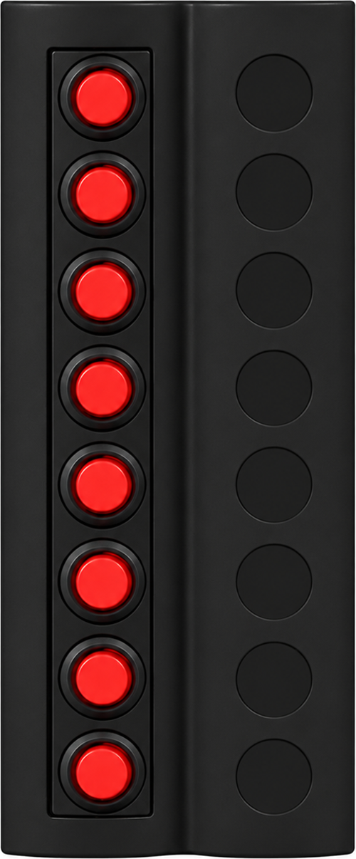 8'li Switch Panel Otomatik Sigortalı Kırmızı LED'li 12-24V